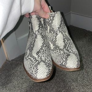 Steven by Steve Madden Snake Print Booties